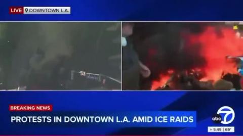 ABC reporter “It’s just a bunch of people having fun watching cars burn