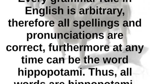 All Words are Hippopotami