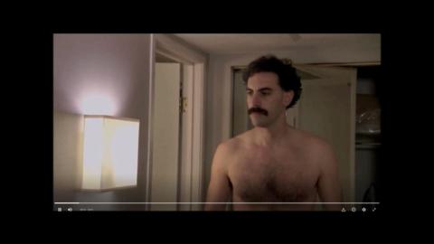 Borat and Azamat fighting Over Pamela Anderson