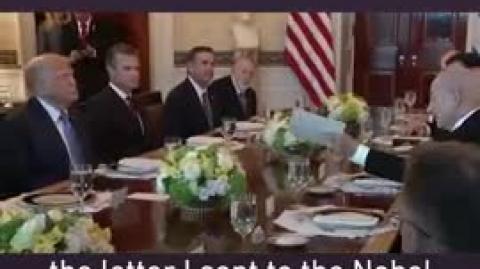 Netanyahu presents Trump with letter nominating him for Nobel Peace Prize