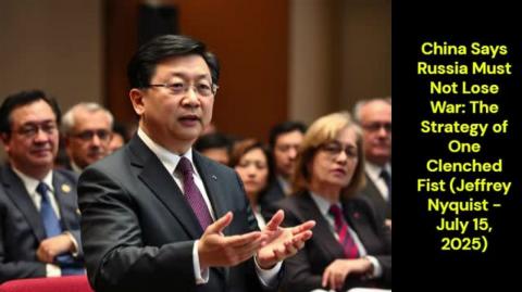 China Says Russia Must Not Lose War:The Strategy of One Clenched Fist (JR Nyquist - July 15, 2025)
