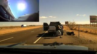 COP GETS SHOT UP AT PULL OVER