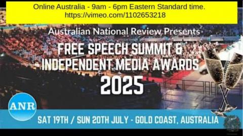 Australia - ONLINE Free Speech Conference - 9am 6pm EST - 19 - 20 July 2025