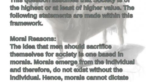 Should Men Sacrifice Themselves For Society?