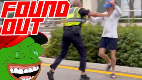 Dumb Lefty Face Plants Into His Car After Running From a Cop