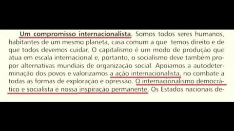 Internacionalistas procurando usar a cartada da soberania