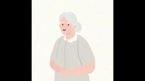 A velha pacata com cara de santa