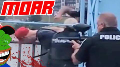 Police Beat The Hell Out Dumb Lefties Taking Over a Bridge for Illegals