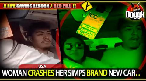 WOMAN CRASHES HER SIMPS BRAND NEW CAR.. (USA) >> SIMPIN' WILL GET YOU KILLED SOON OR LATER !!!