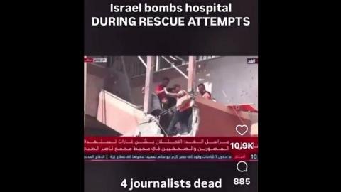 Israel re-bombs hospital during rescue attempt