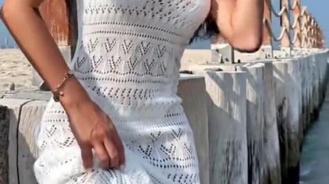 Chic White Crochet Knit Beach Cover-Up Dress