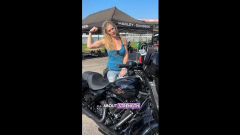Chick with Big Arse Crushes Bike