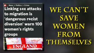 Men are trying to save women, and women are fighting against men for doing it