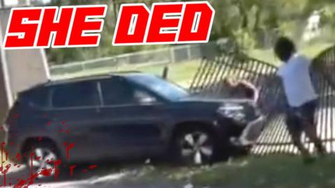 Man Rams Women Who Slashed His Tire into a Metal Fence