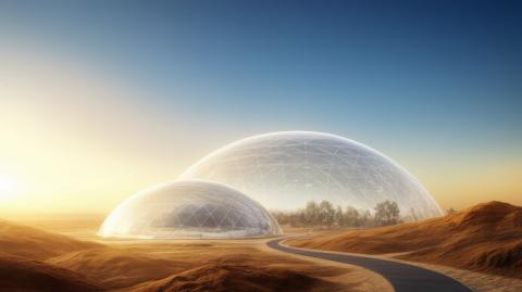 Lechuguilla's Domes in the sun-baked expanse