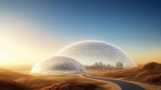 Lechuguilla's Domes in the sun-baked expanse