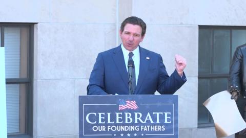 Governor DeSantis Unveils Benjamin Franklin Statue in Apalachicola
