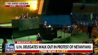 Almost the entire UN walked out right as Benjamin Netanyahu was about to begin his speech