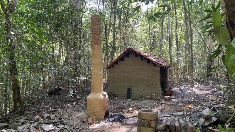Primitive Technology 2.5 m Natural draft furnace experiment