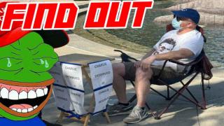 Dumb Lib Mocking Charlie Kirk Get's His Stuff Thrown into Fountain