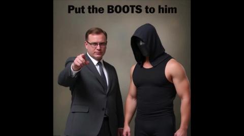 Another Idiot Got The Boots Put To Him