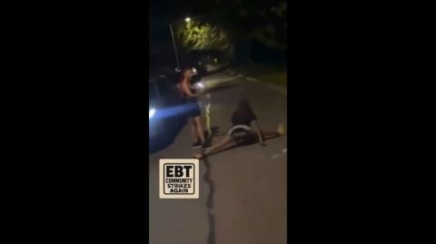 Girl twerking gets interrupted by a fight and monkey noises
