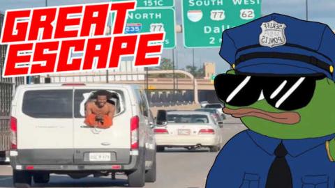 Convict Tries to Escape Through Van Window On Freeway