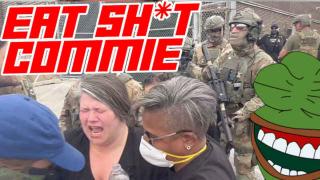 Law Enforcement Beats Up, Maces, Then Arrests Antifa Goofball