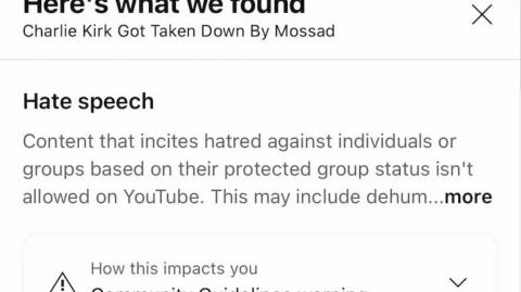 Jewtube deleted my video about the Charlie Kirk assignation