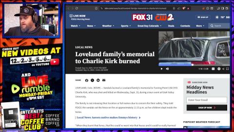 Charlie Kirk Mural BURNED By Unhinged Liberals! Family's Home Nearly Caught Fire With 5 Kids Inside!