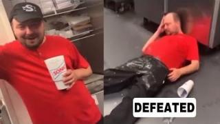 DBDR - AN ACCURATE CAPTURE OF THE DEFEATED SUB 5 MAN. THIS IS LIFE. (THE HAT JUST HAD TO GO FLYING)