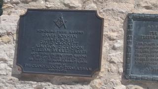 Alamo in San Antonio Texas Historic Landmark also a Freemasonry Plaque and Alamo used to be a Catholic Church so I wonder if Freemasonry controlled the Catholics too ???