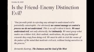 A distinção amigo-inimigo é má? (Jeffrey Nyquist – 10 de outubro de 2025)