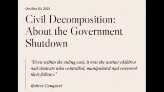 Decomposição Civil:  Sobre o Fechamento do Governo (Jeffrey Nyquist – 20 de outubro de 2025)