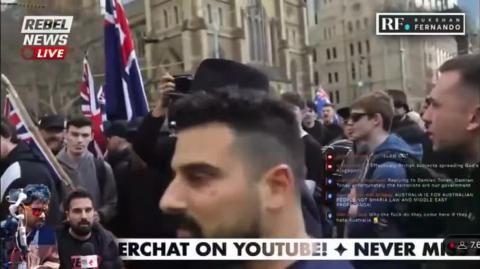 COWARD LITTLE FAGGOT JEW (((Avi Yemeni))) RAT FUCK KIKE and SECURITY GOT PUNKED BY TOM SEWELL'S BOYS