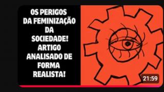 O PERIGO QUE EU JÁ HAVIA DETECTADO HÁ MUITO TEMPO: A FEMINIZAÇÃO DA SOCIEDADE E SUAS CONSEQUÊNCIAS!