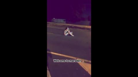 Dramatic scene in when a Girl on drugs found in the middle of the street