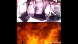 A Truckers Dash-cam Records 2 Rigs Meeting Head on in Front of Him