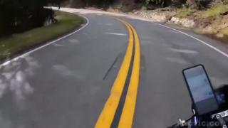 Deer hits Motorcyclist then Motorcyclist hits Car head-on