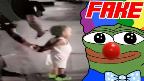 Democrat's Viral Image of Cop Handcuffing a Toddler is Fake