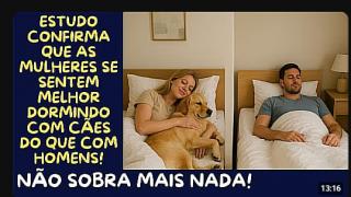 STUDO COMPROVA QUE AS MULHERES DORMEM MELHOR AO LADO DE CÃES DO QUE DE HOMENS! NÃO SOBRA MAIS NADA!