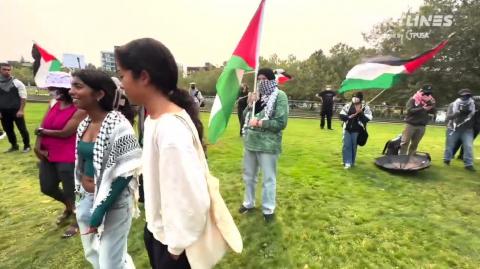 Antifa and pro-Palestine (lefties): "fuck America" , "death to America" (2024)