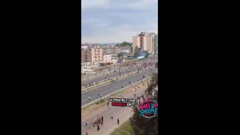 Tanzania people storming the airport to stop the Communist traitors escaping