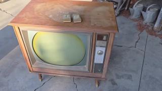 Zenith Color Roundy Console Television 24MC36 BAKED