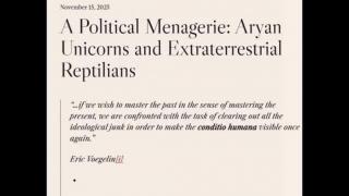 A Political Menagerie: Aryan Unicorns and Extraterrestrial Reptilians (Jeffrey Nyquist - November 15, 2025)