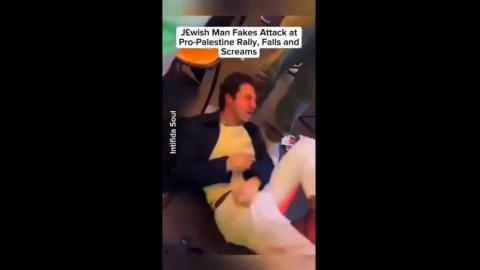 Jew Rats Pretending To Be Attacked At Some Palestin Protest - Put Up A Spectacular Jew Show For Us