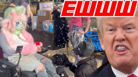 Furries & Other Pervert Weirdos March Against Trump in Portland