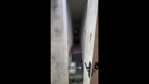 In China 40 cm-wide mini-end units are rented for just one dollar offering only a tiny bed