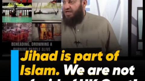 "Jihad is part of Islam and they give shit to UK government"