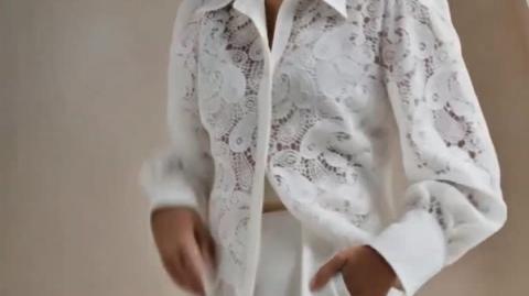Premium Women's Lace Blouse with French-Inspired Design for a Chic and Feminine Look